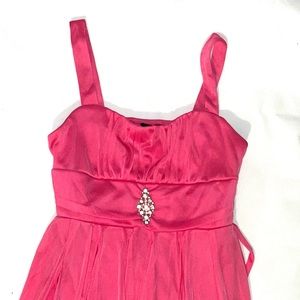 Ruby Rod Big girls (4+) size L pink dress with diamond gem